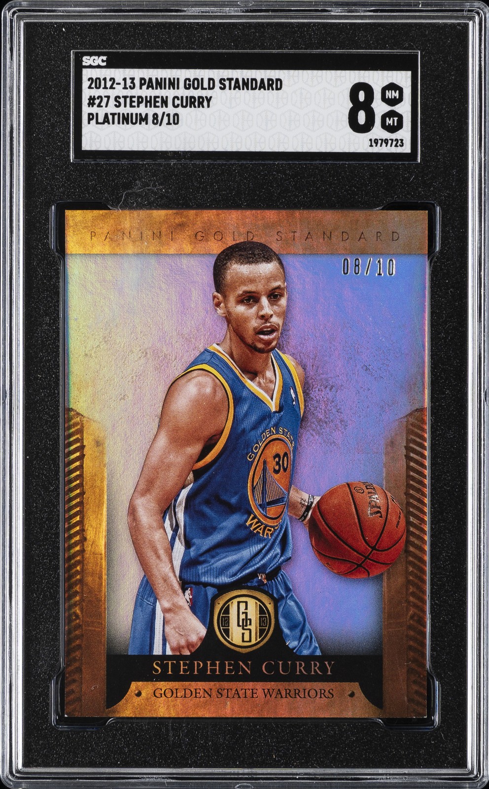2012 PANINI GOLD STANDARD PLATINUM #27 STEPHEN CURRY 8/10 SGC 8