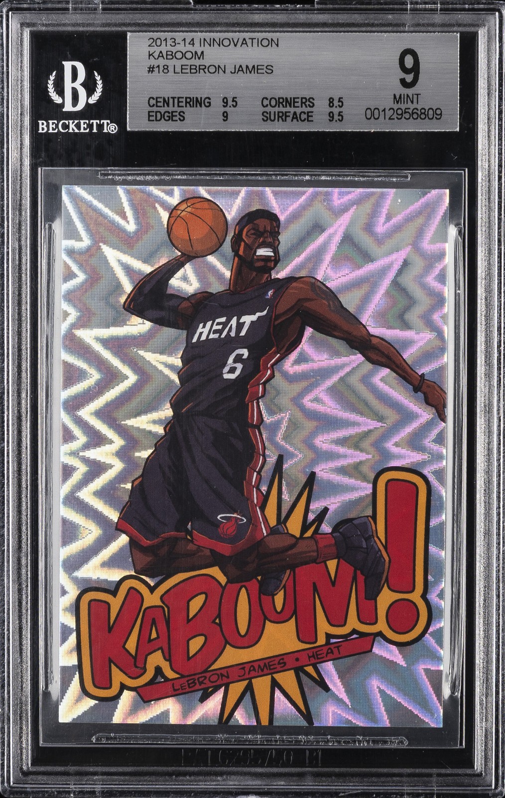 2013-14 PANINI INNOVATION KABOOM #18 LEBRON JAMES BGS 9 2013-14 PANINI INNOVATION KABOOM #18 LEBRON JAMES BGS 9