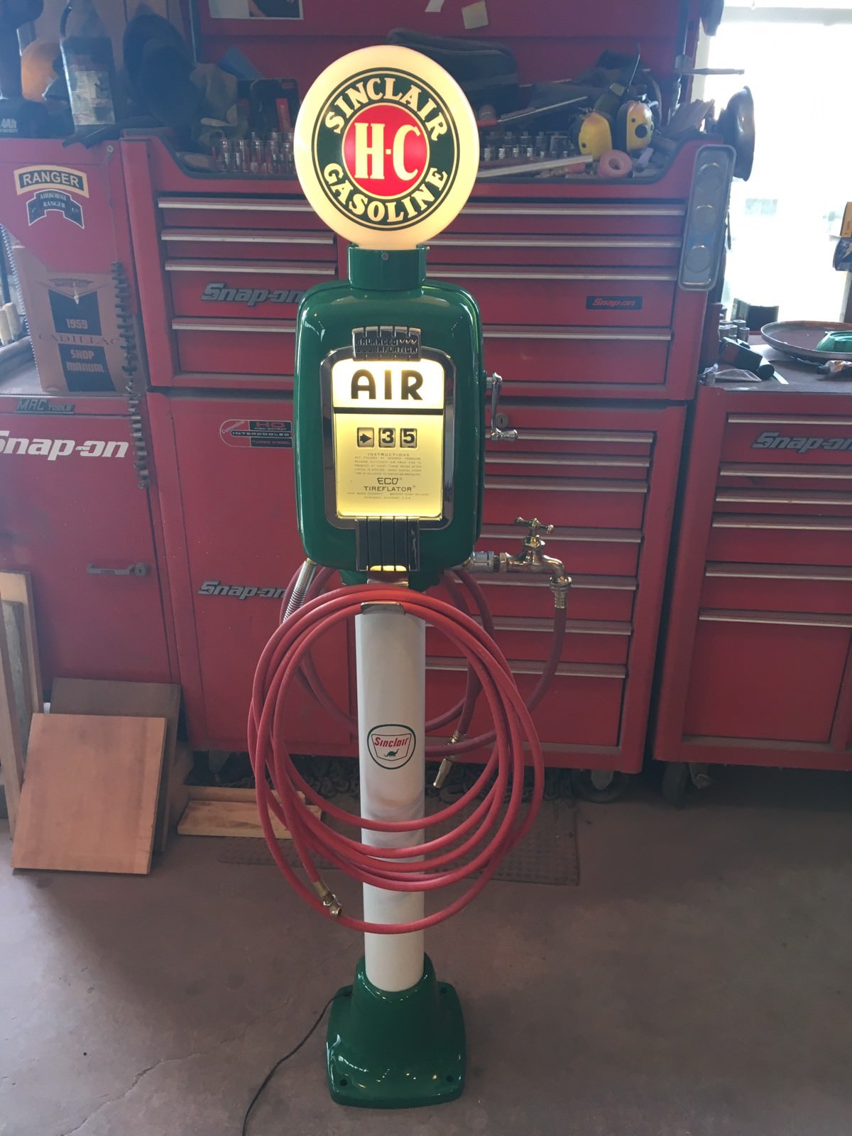 Vintage Eco  Air Meter 98 Gas Oil HC- Sinclair Restored  With Globe /Water