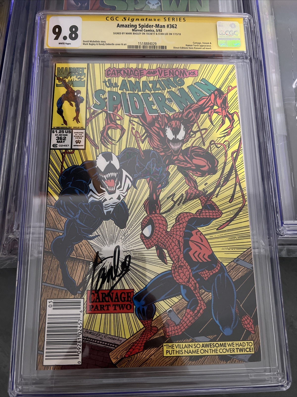 Amazing Spider-Man #362 🌟 CGC 9.8 NEWSSTAND BAGLEY + STAN LEE FINALE SIG 1/1 Amazing Spider-Man #362 🌟 CGC 9.8 NEWSSTAND BAGLEY + STAN LEE FINALE SIG 1/1