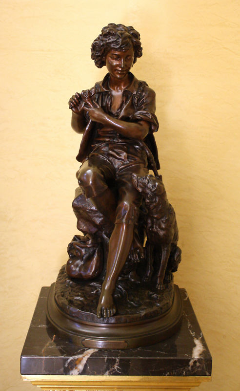 MAGNIFICENT 19 th c FRENCH BRONZE BY EUGENE AIZELIN , MUSEUM PIECE BRONZE MAGNIFICENT 19 th c FRENCH BRONZE BY EUGENE AIZELIN , MUSEUM PIECE BRONZE