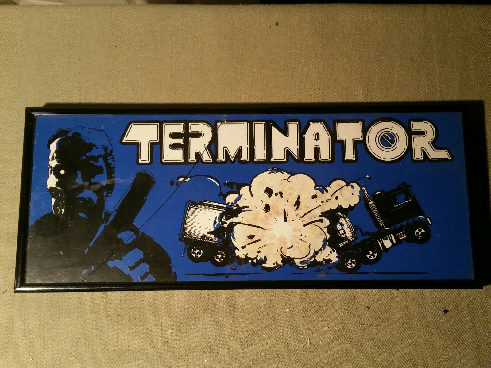 Terminator One office Poster/Place Card. signed. Original from the production.  