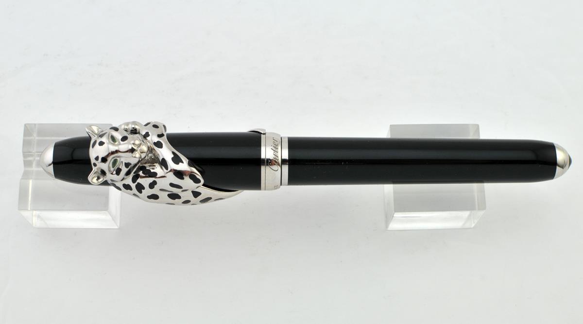 RARE CARTIER EXCEPTIONAL PANTHERE DECOR INITIATED FOUNTAIN PEN 18K GOLD LE188