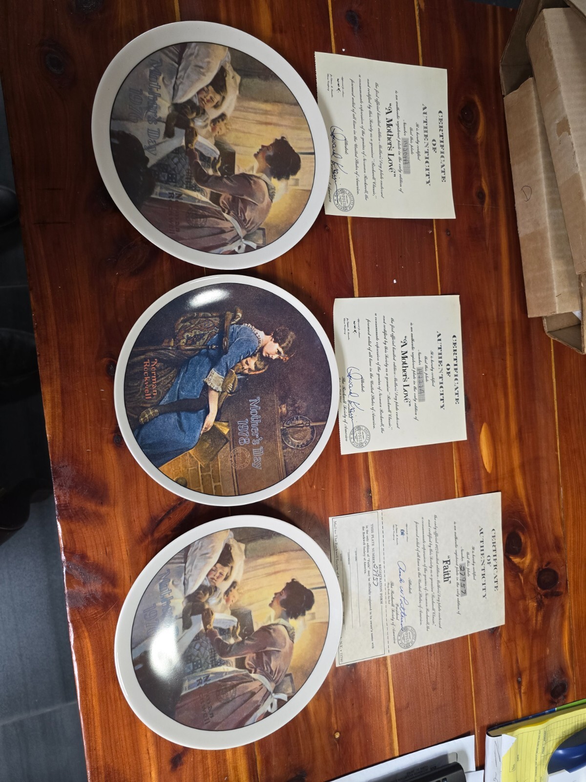  Certified Mothers Love from 1978  very special antique plates