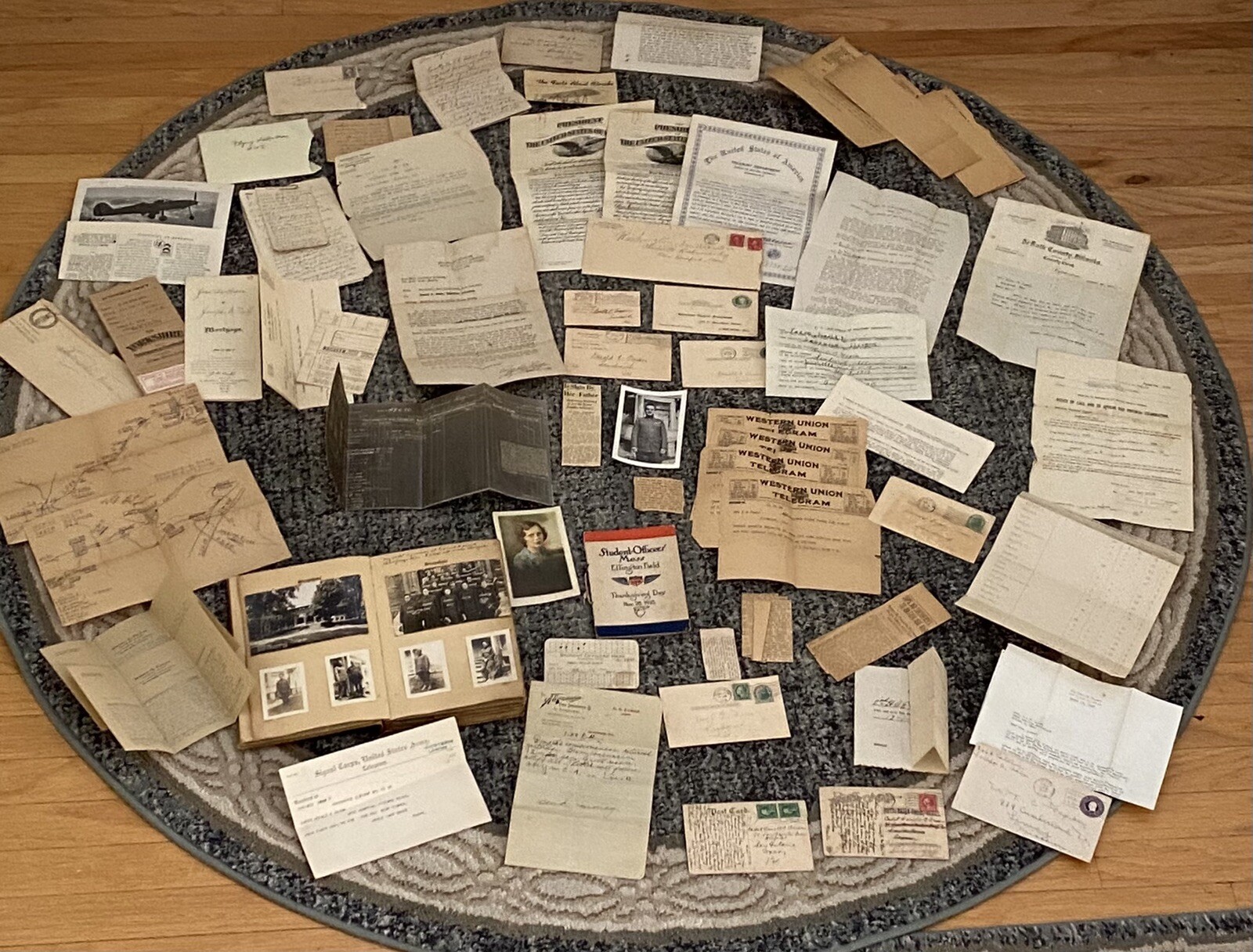 WW1 Antique Journal of Lieutenant￼ Donald Faxon, Airplane Crash 76 Items