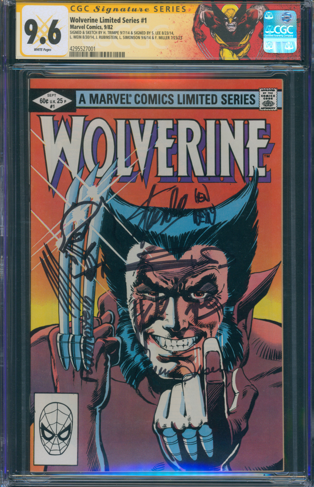 Wolverine Limited Series #1-4, CGC SS 9.6-9.8 Multi-Signed, See Desc. (1982) Wolverine Limited Series #1-4, CGC SS 9.6-9.8 Multi-Signed, See Desc. (1982)