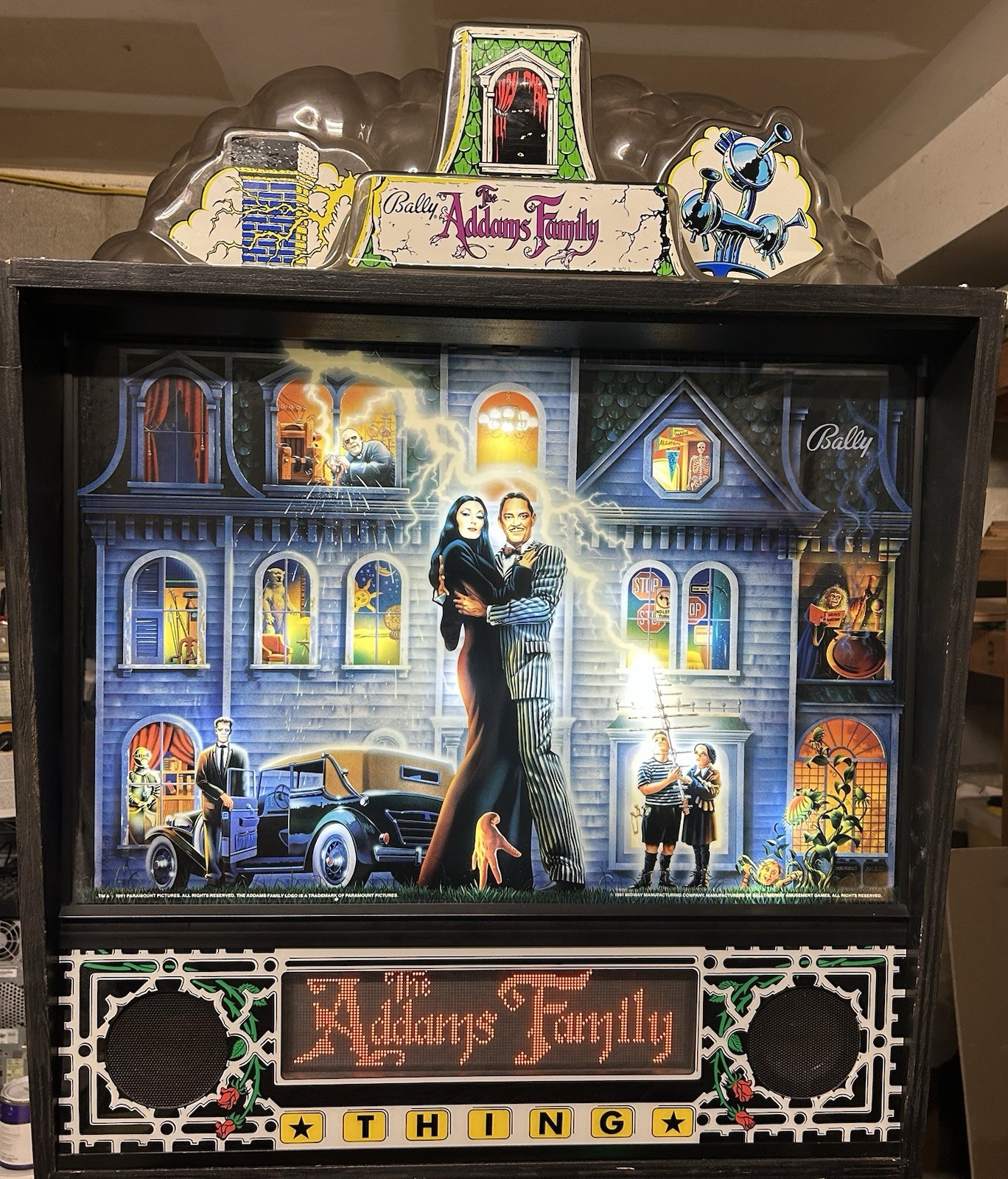 BALLY ADDAMS FAMILY PINBALL MACHINE BEAUTIFUL CONDITION MODS LEDS BALLY ADDAMS FAMILY PINBALL MACHINE BEAUTIFUL CONDITION MODS LEDS
