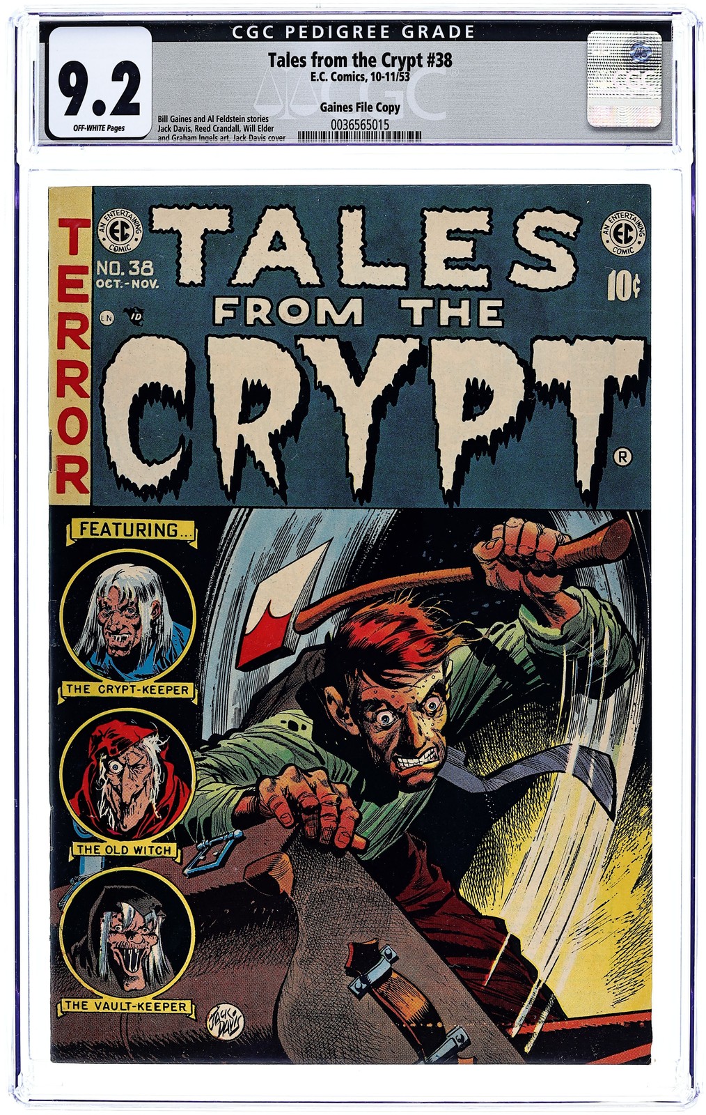 Tales from the Crypt #38 CGC 9.2 Gaines File Copy 1953 0036565015 Tales from the Crypt #38 CGC 9.2 Gaines File Copy 1953 0036565015