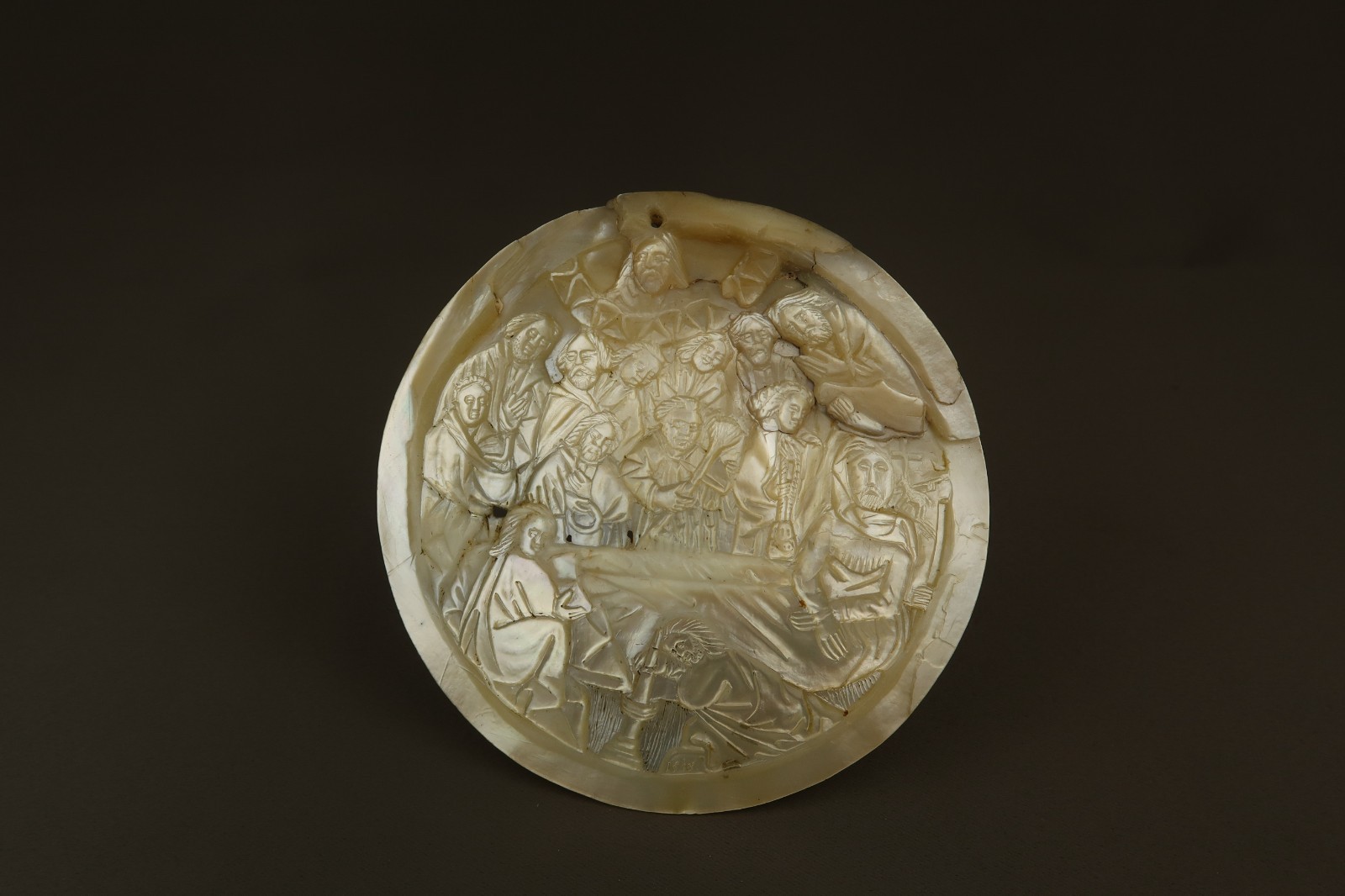 Rare 1518 Antique Carved Mother of Pearl Plaque Early 16th Century Rare 1518 Antique Carved Mother of Pearl Plaque Early 16th Century