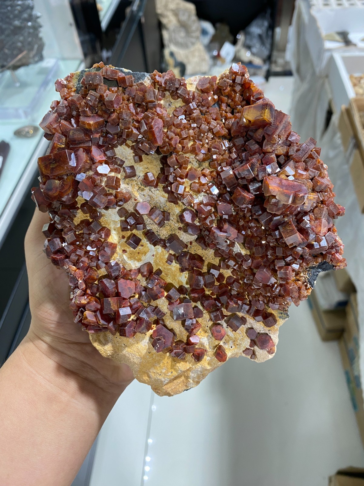 2223g Rare Large particles Natural Vanadinite quartz Crystal Mineral specimen