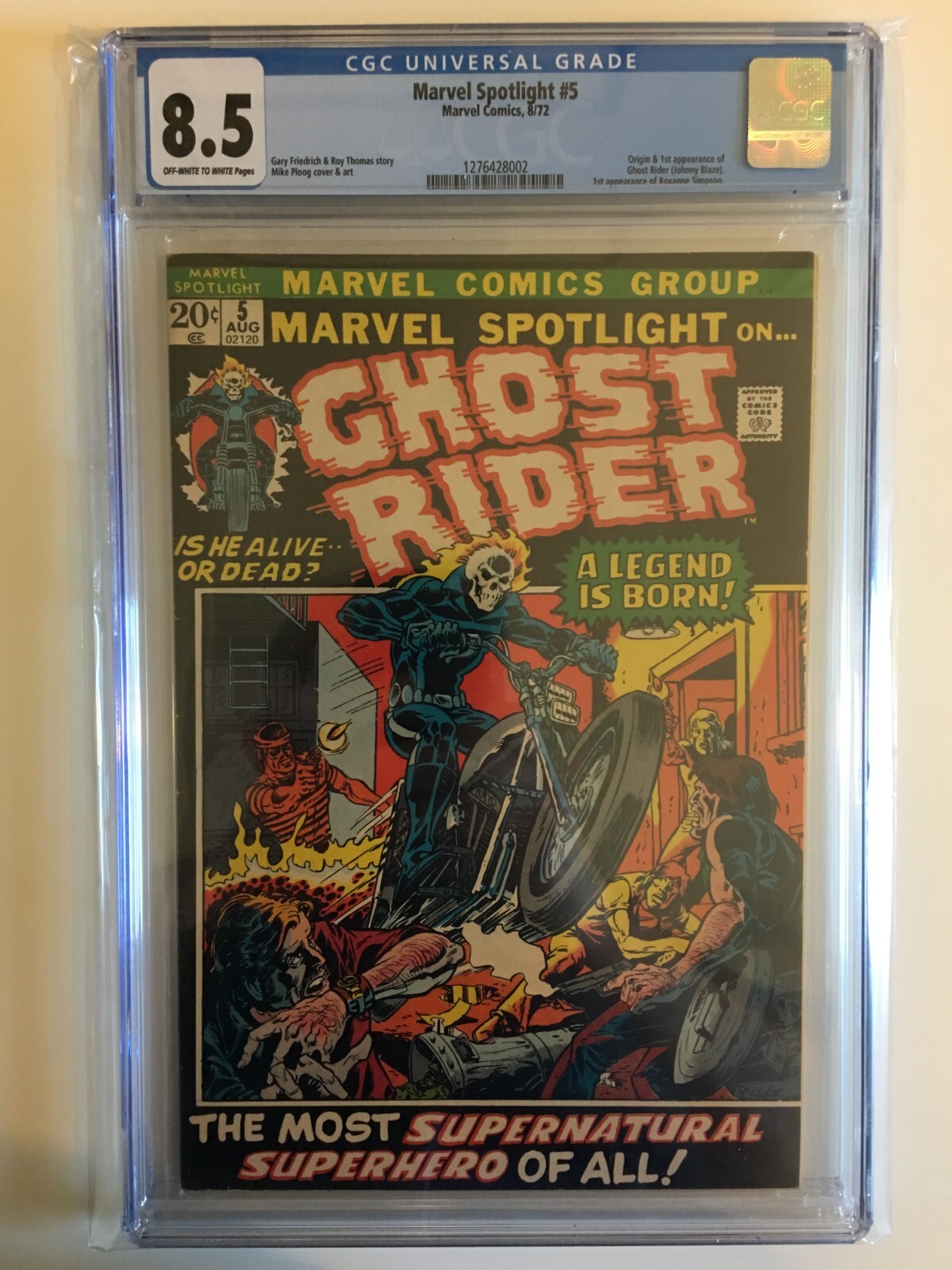 Marvel Spotlight #5 CGC 8.5 1972 1st app and origin Ghost Rider
