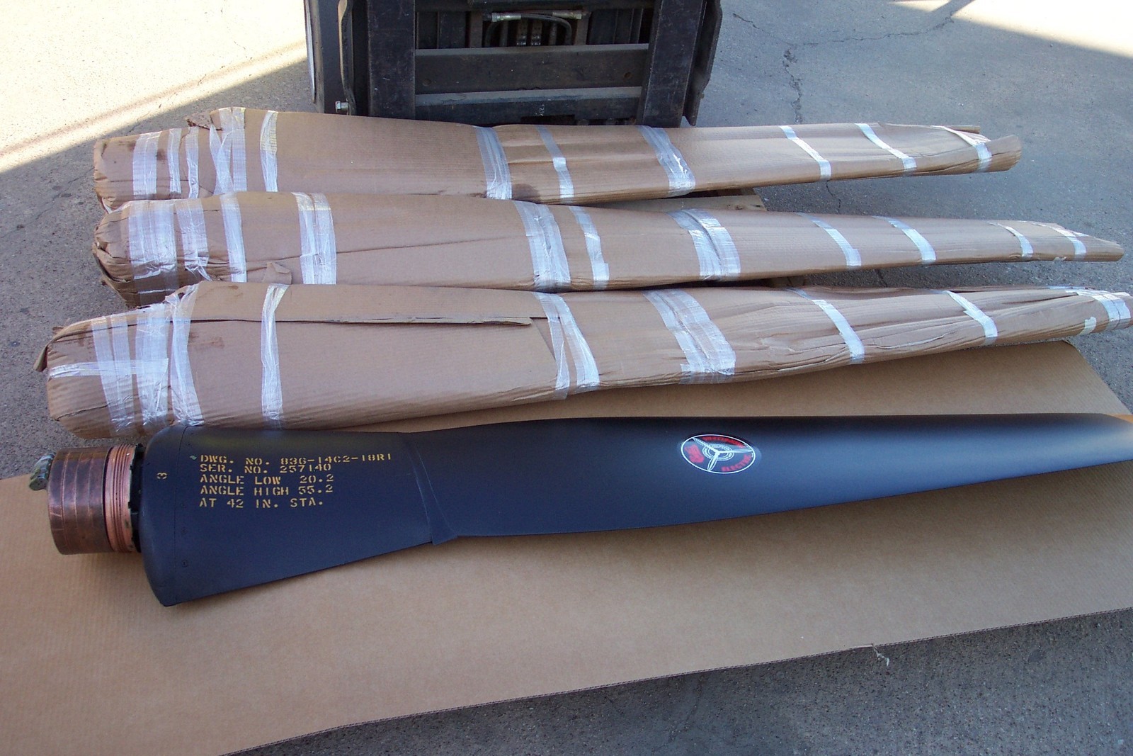 RARE WWII Republic P-47 Thunderbolt Curtiss Electric Aircraft Propeller Blades RARE WWII Republic P-47 Thunderbolt Curtiss Electric Aircraft Propeller Blades