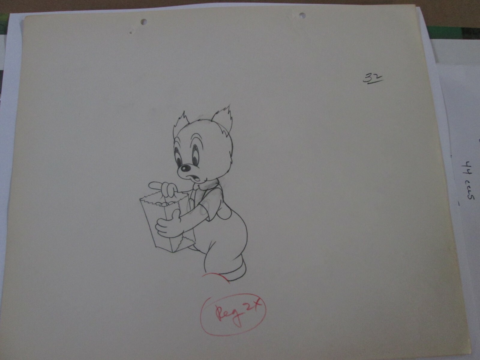 Walter Lantz Andy Panda 1942 production Drawing Andy Panda's Victory Garden cel Walter Lantz Andy Panda 1942 production Drawing Andy Panda's Victory Garden cel