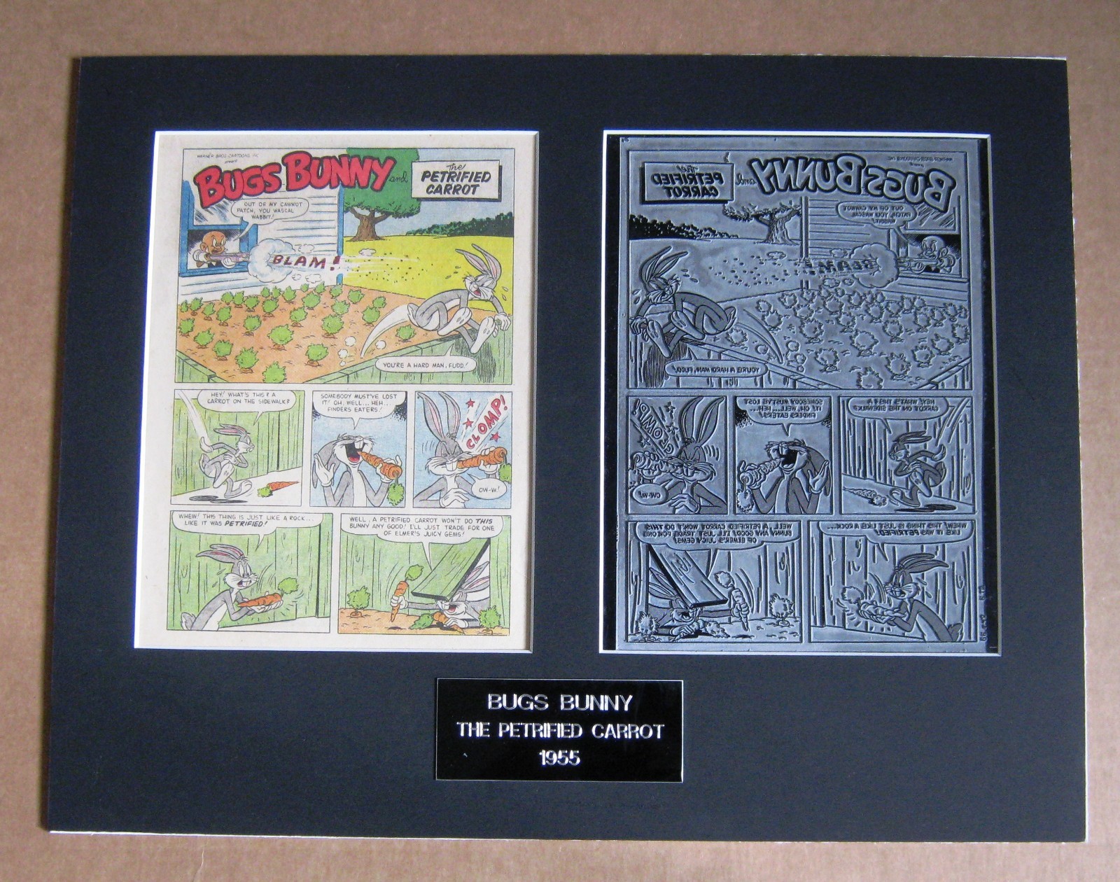 Bugs Bunny Vintage 1955 Printing Plate - 4 page story Bugs Bunny Vintage 1955 Printing Plate - 4 page story