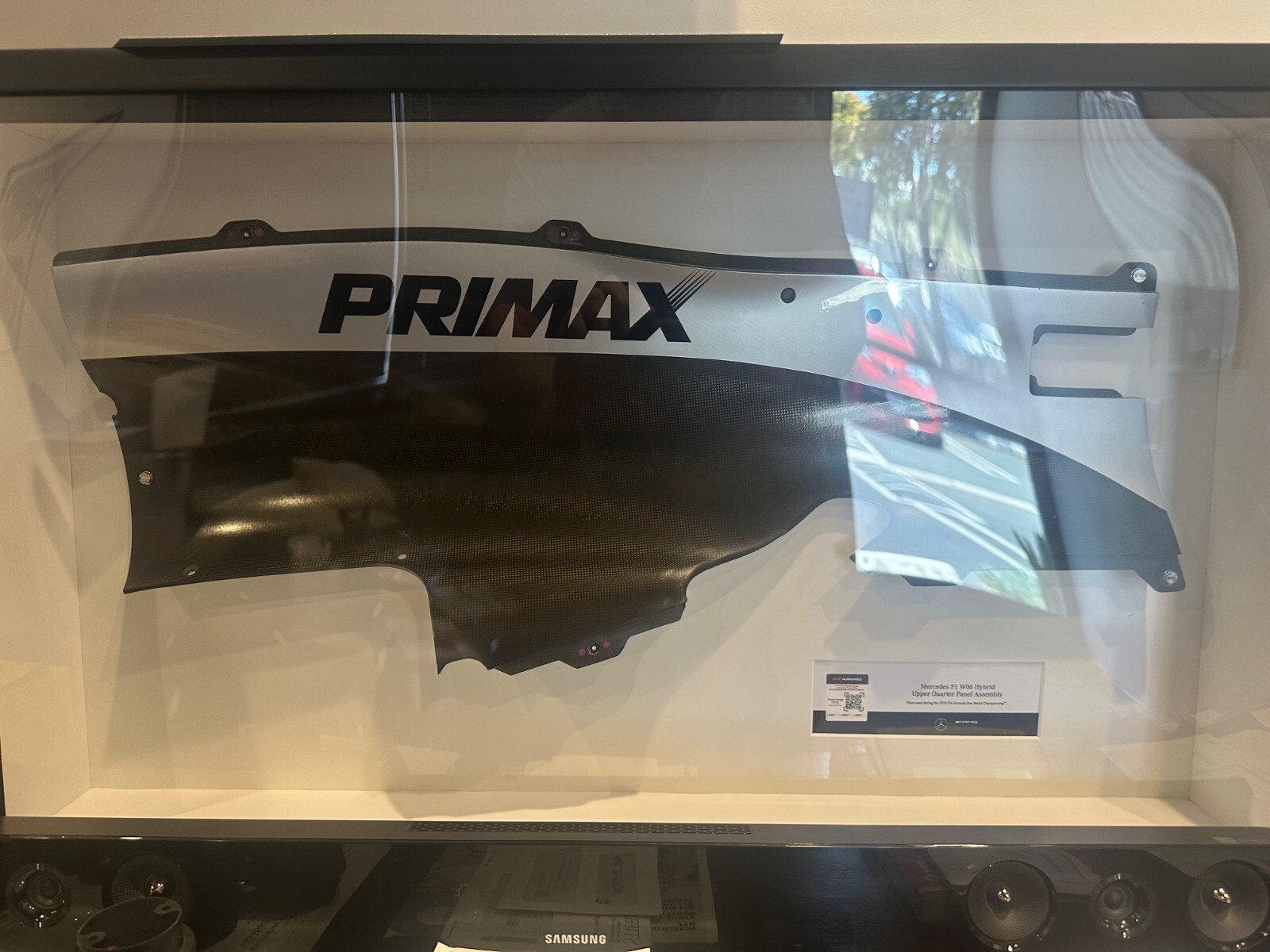 F1 Race Used Mercedes Upper Quarter Panel F1 Race Used Mercedes Upper Quarter Panel
