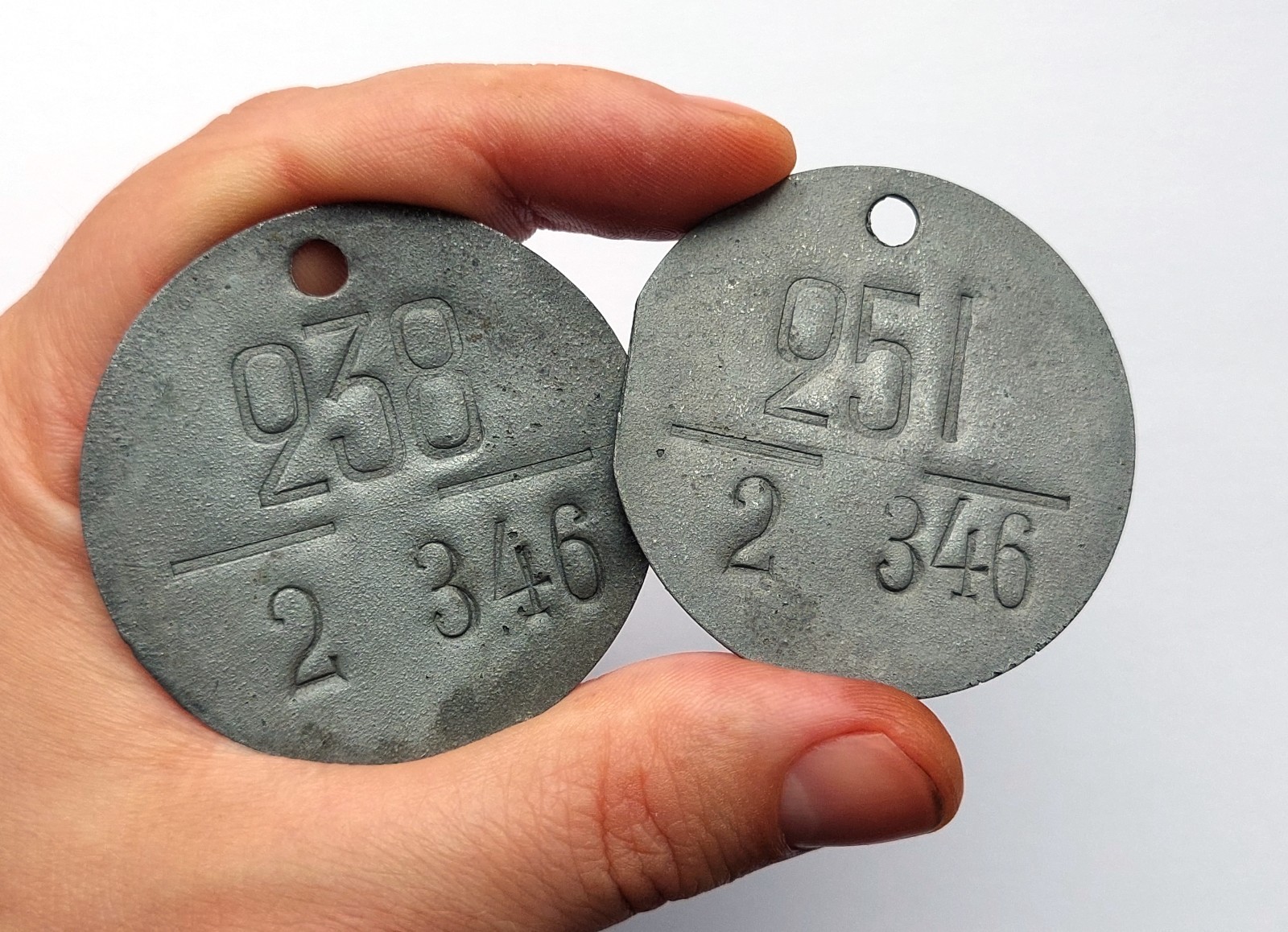 Russian Dog Tag WWII WW2 Red Army Soviet Japanese War original Battle Relic 238 Russian Dog Tag WWII WW2 Red Army Soviet Japanese War original Battle Relic 238