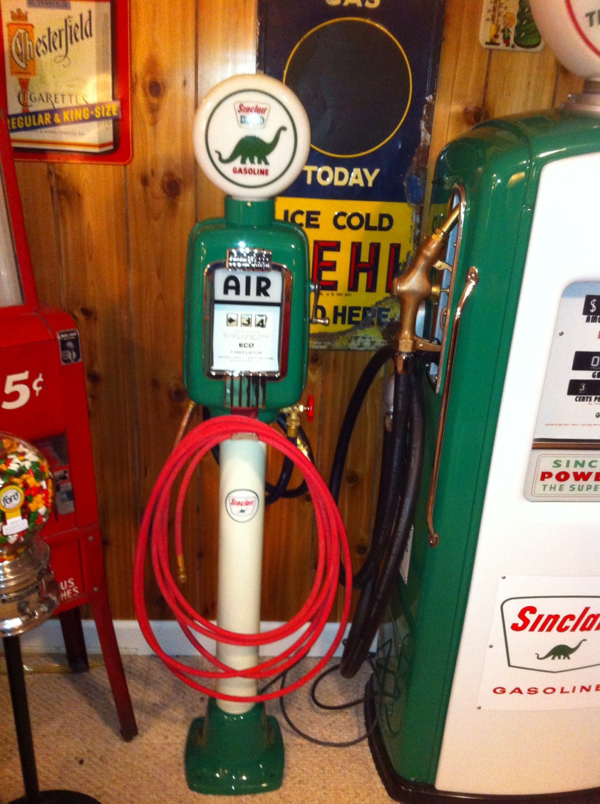 Vintage Eco  Air Meter Gas Oil Sinclair Texaco Restored Water With Sinclar Globe