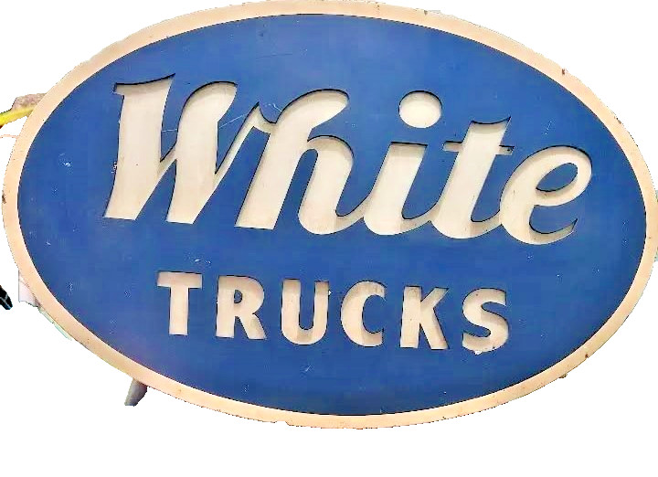VINTAGE WHITE MOTOR COMPANY White Trucks Lighted Sign 1940s 1950s not neon RARE VINTAGE WHITE MOTOR COMPANY White Trucks Lighted Sign 1940s 1950s not neon RARE