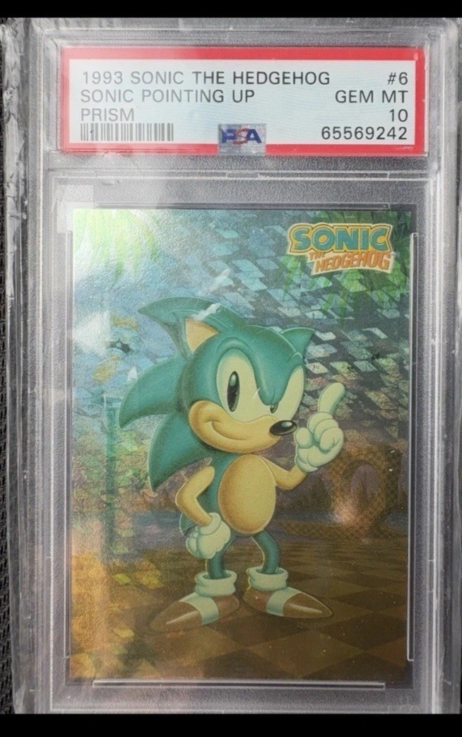 Sonic The Hedgehog 1993 ToppsPRISM PSA 10 Classic Pointing UpPose Pop 2 Rare Sonic The Hedgehog 1993 ToppsPRISM PSA 10 Classic Pointing UpPose Pop 2 Rare