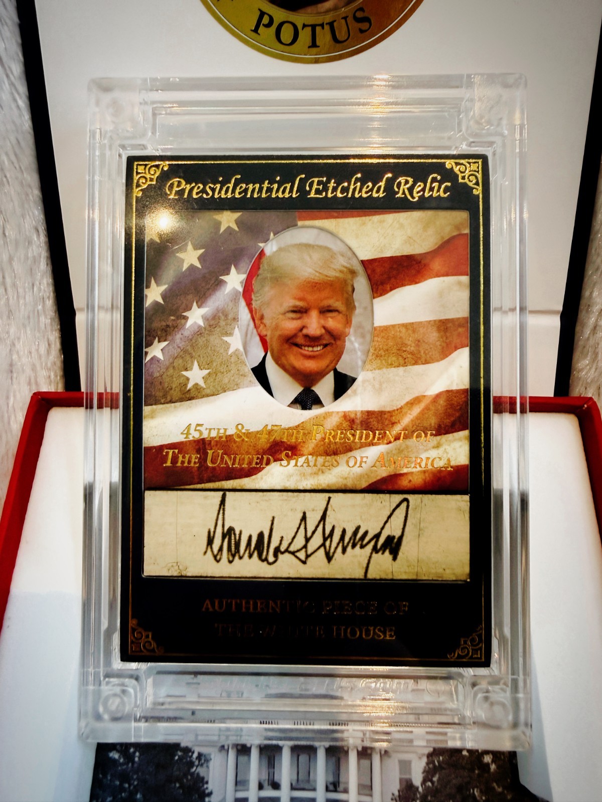 Donald Trump WH Relic Card ONE-OF-ONE - Presidential Etched Relic POTUS