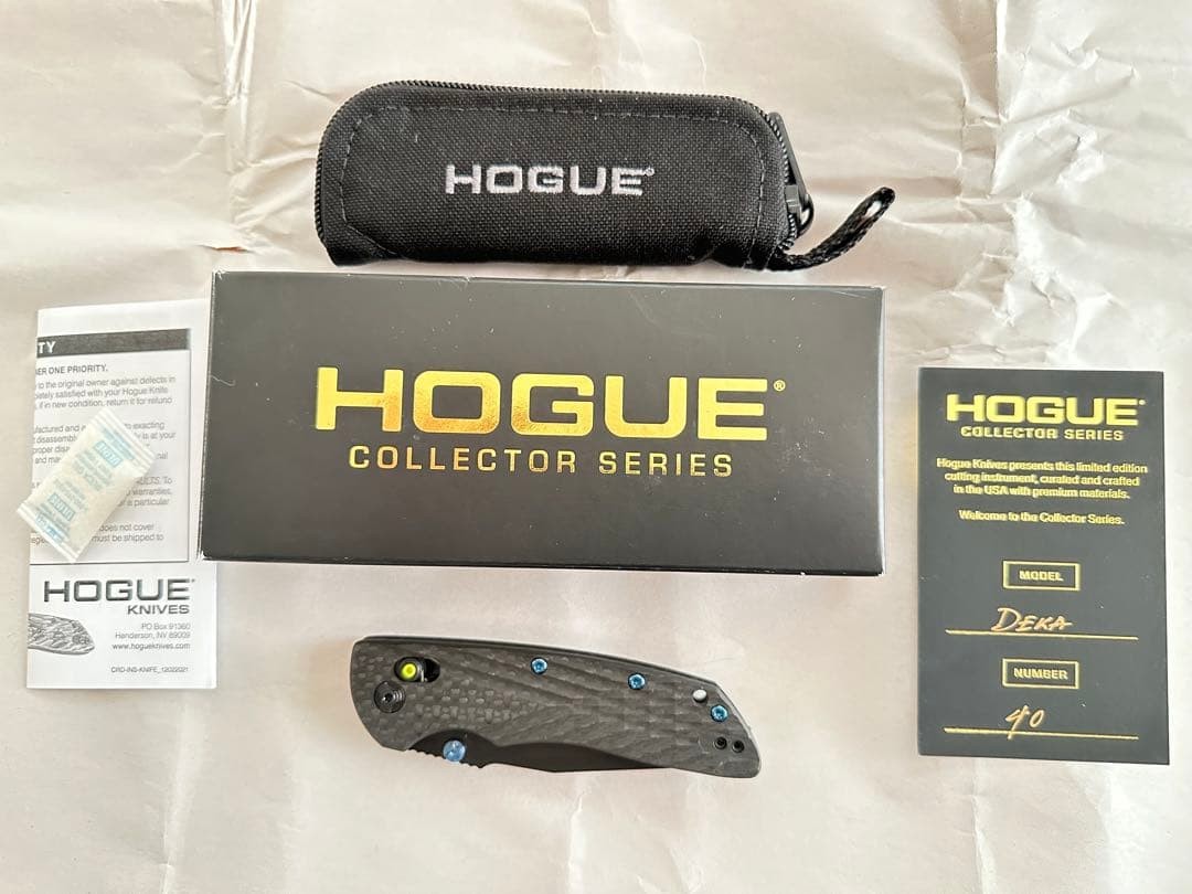Hogue Deka 24299-LIM Knife Carbon Fiber Green Tritium ABLE Lock CPM-20CV