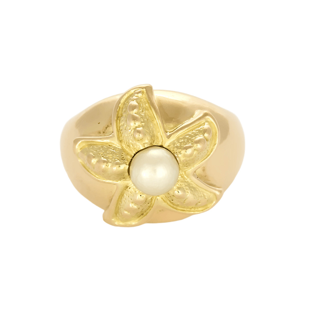 Yellow gold ring 