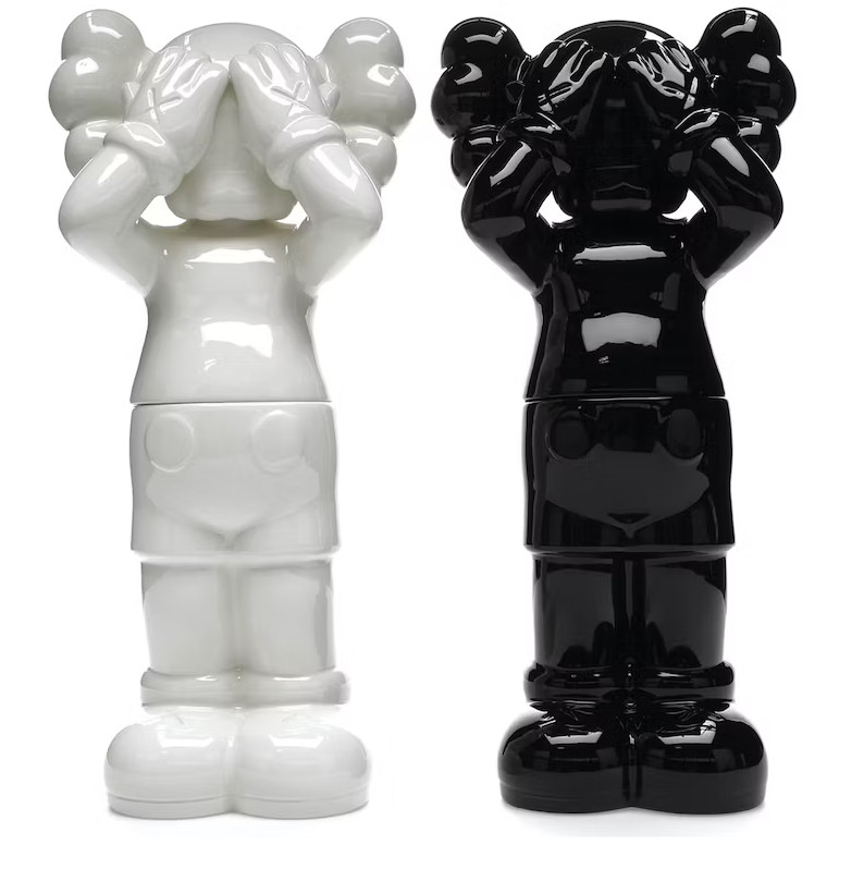 Kaws Holiday UK Containers Ceramic Set of 2pcs Black/White Brand New Fast Ship Kaws Holiday UK Containers Ceramic Set of 2pcs Black/White Brand New Fast Ship