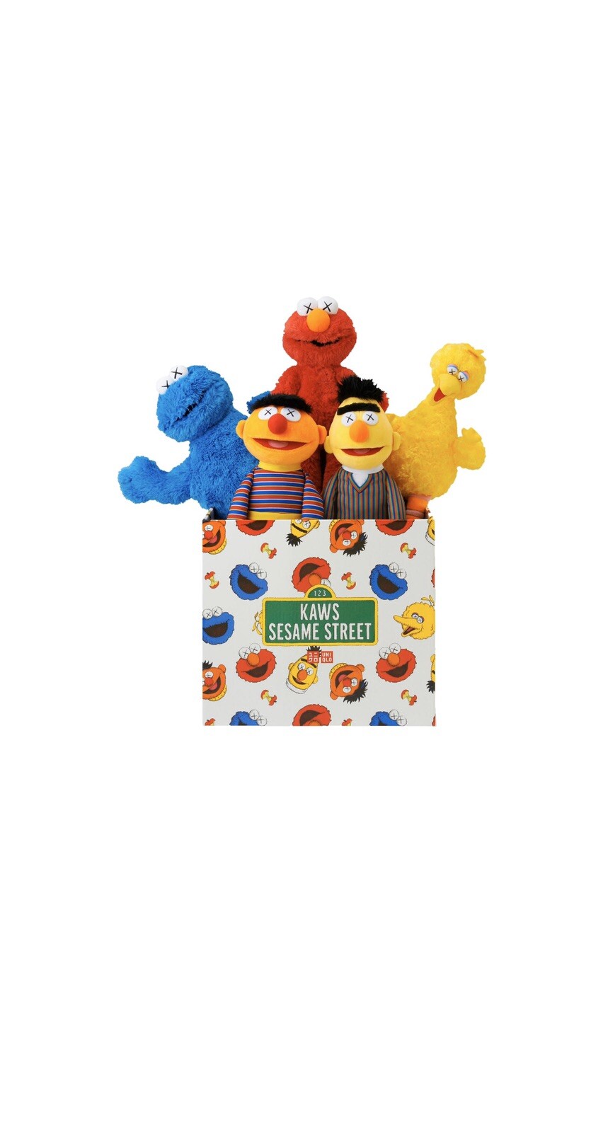 KAWS Uniqlo Plush Sesame Street Plush Toy Box Set Limited Snoopy BFF Companion KAWS Uniqlo Plush Sesame Street Plush Toy Box Set Limited Snoopy BFF Companion