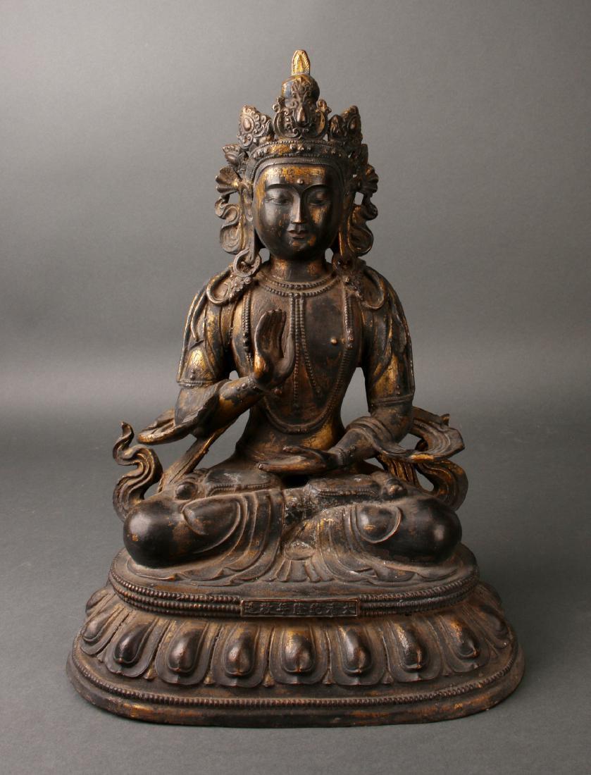 Chinese Tibetan Tibet style gilt bronze figure statue of buddha Marked Chinese Tibetan Tibet style gilt bronze figure statue of buddha Marked