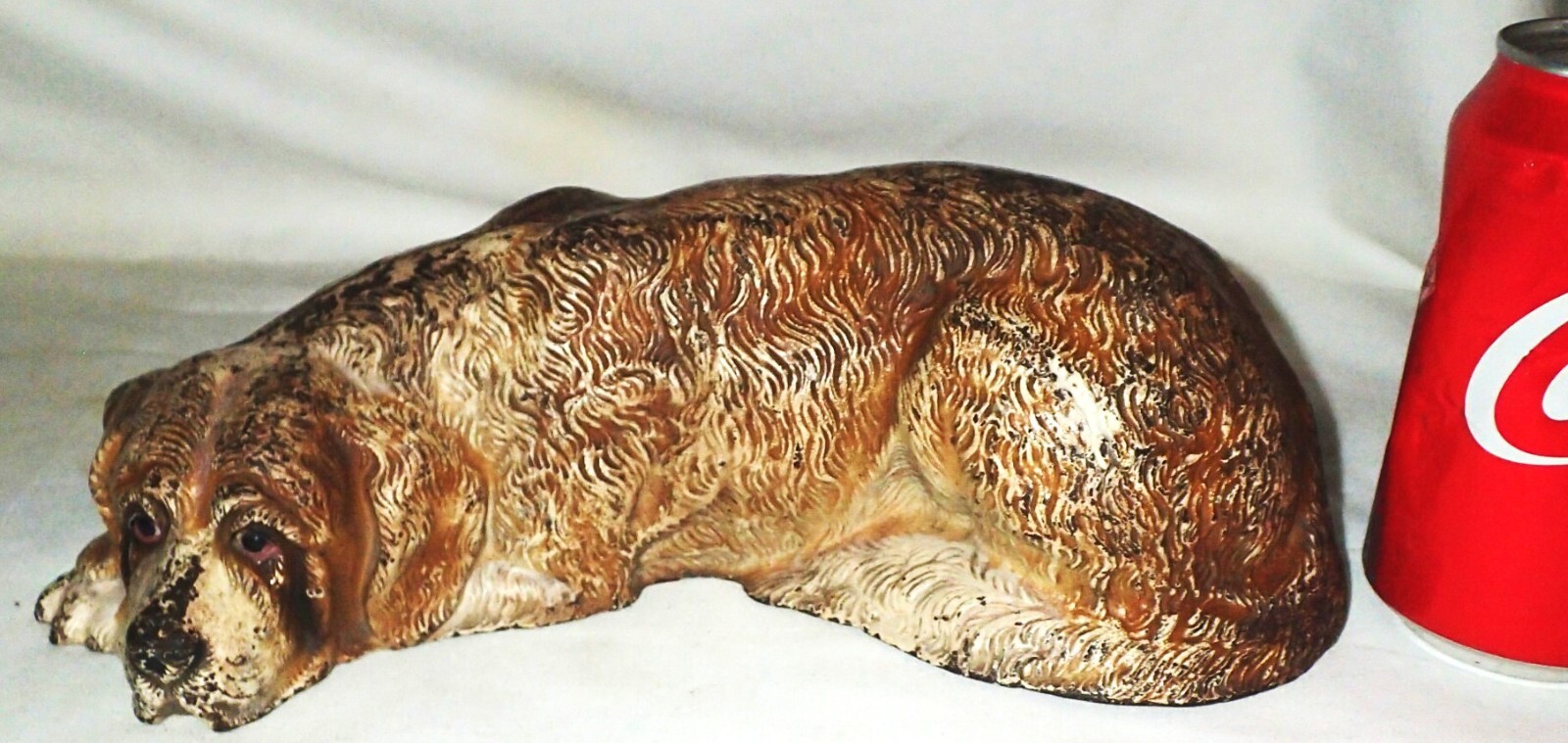 SCARCE ANTIQUE HUBLEY #388 SAINT BERNARD CAST IRON DOG HOME ART STATUE DOORSTOP SCARCE ANTIQUE HUBLEY #388 SAINT BERNARD CAST IRON DOG HOME ART STATUE DOORSTOP