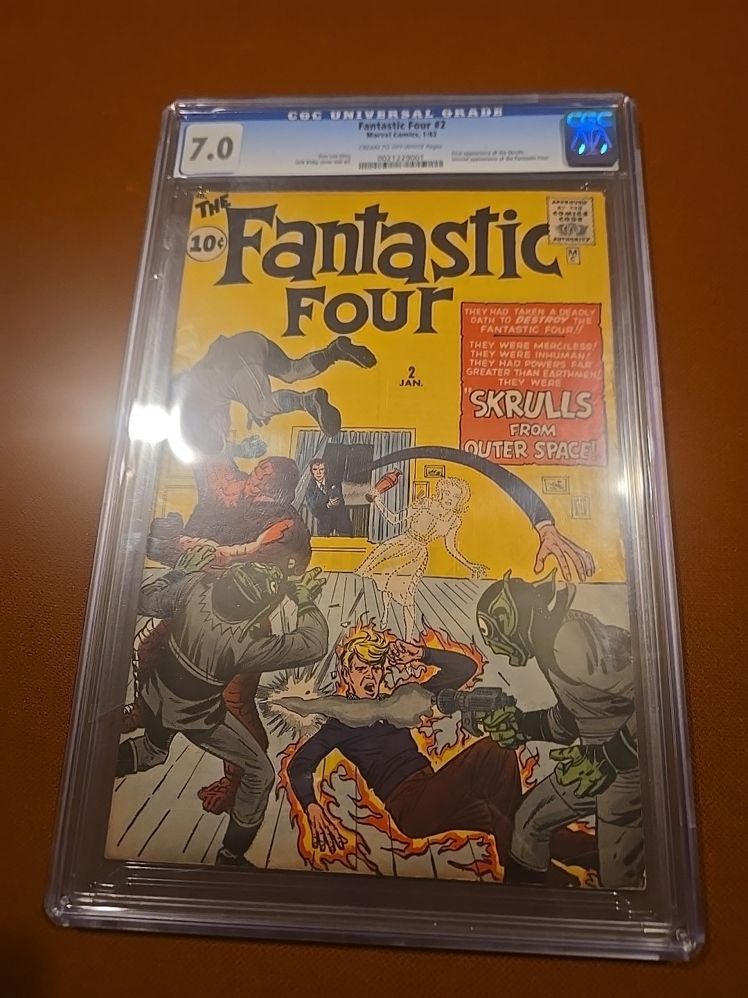 Fantastic Four #2 CGC 7.0 -Grail 2nd Fantastic Four 1st Skrulls-Secret Invasion Fantastic Four #2 CGC 7.0 -Grail 2nd Fantastic Four 1st Skrulls-Secret Invasion