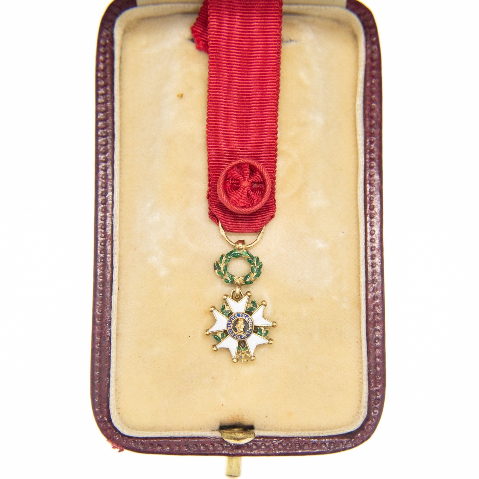 Miniature Officer Medal Of The Legion Of Honor, In Gold And Enamel