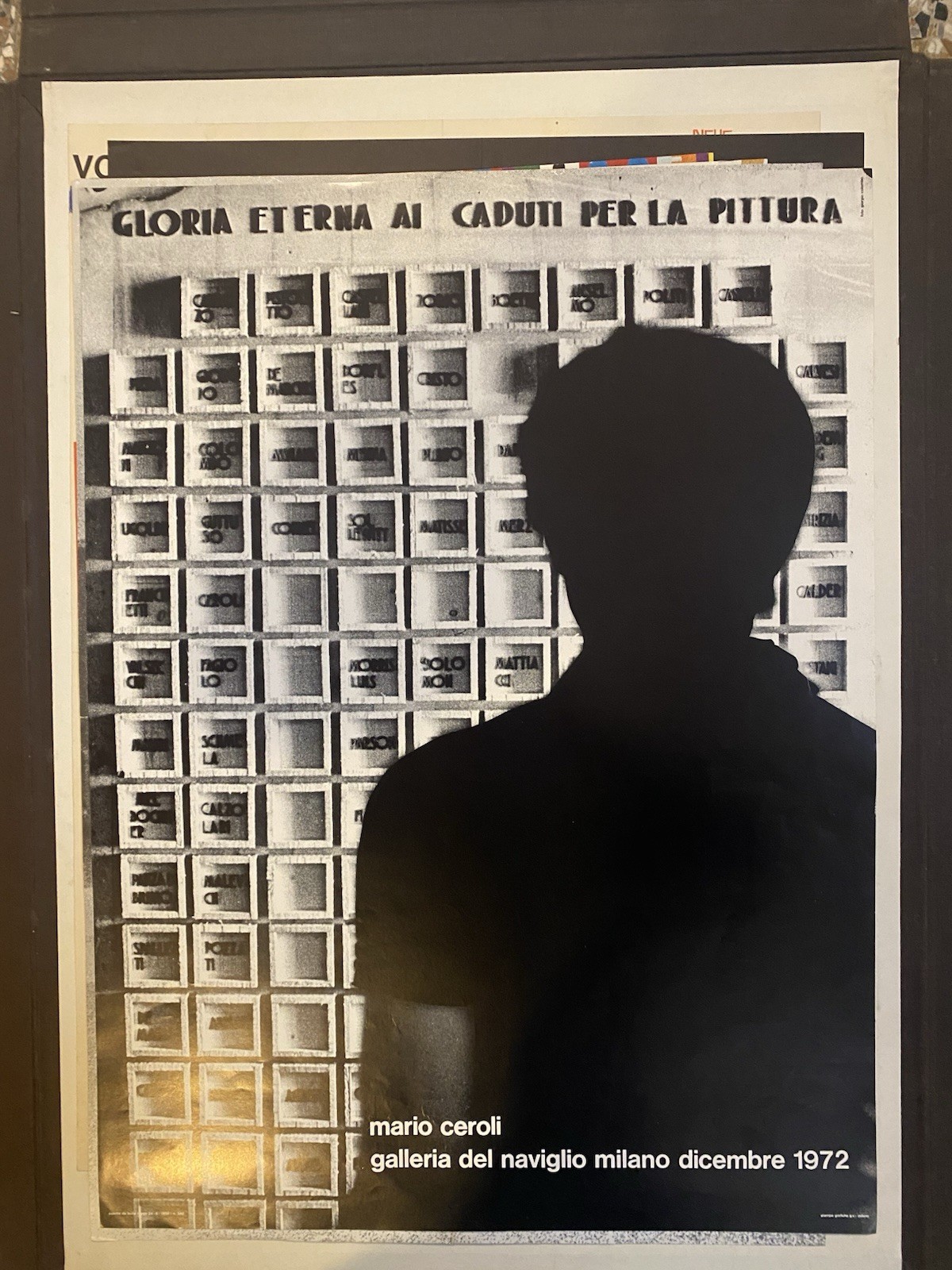Ceroli Mario Manifesto / Poster 54 x 44 cm. Milano Galleria del Naviglio 1962 Ceroli Mario Manifesto / Poster 54 x 44 cm. Milano Galleria del Naviglio 1962