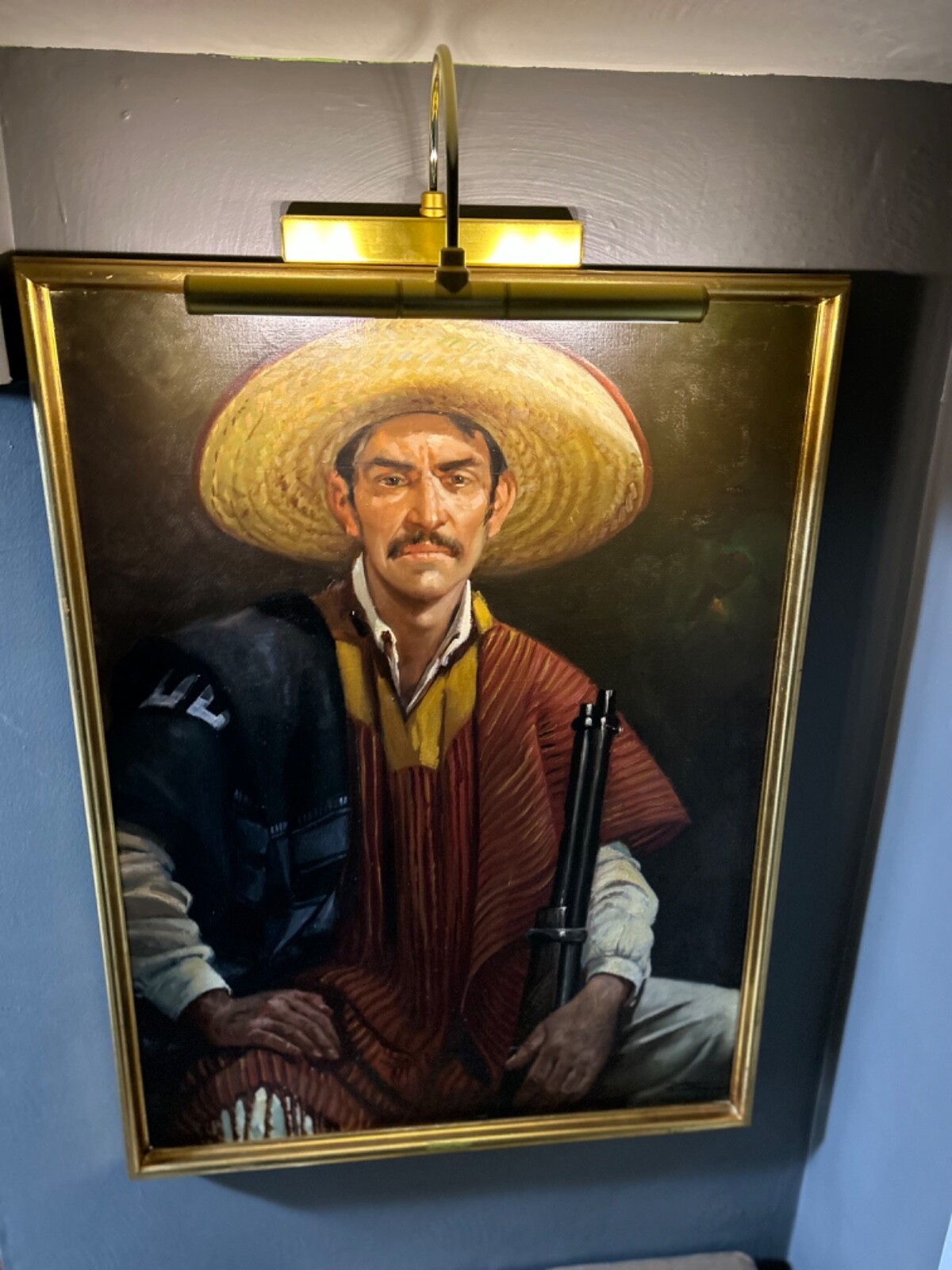 1 I’d 1 Baran Diaran Carabina,1968 oil canvas antique self portrait. 1 I’d 1 Baran Diaran Carabina,1968 oil canvas antique self portrait.