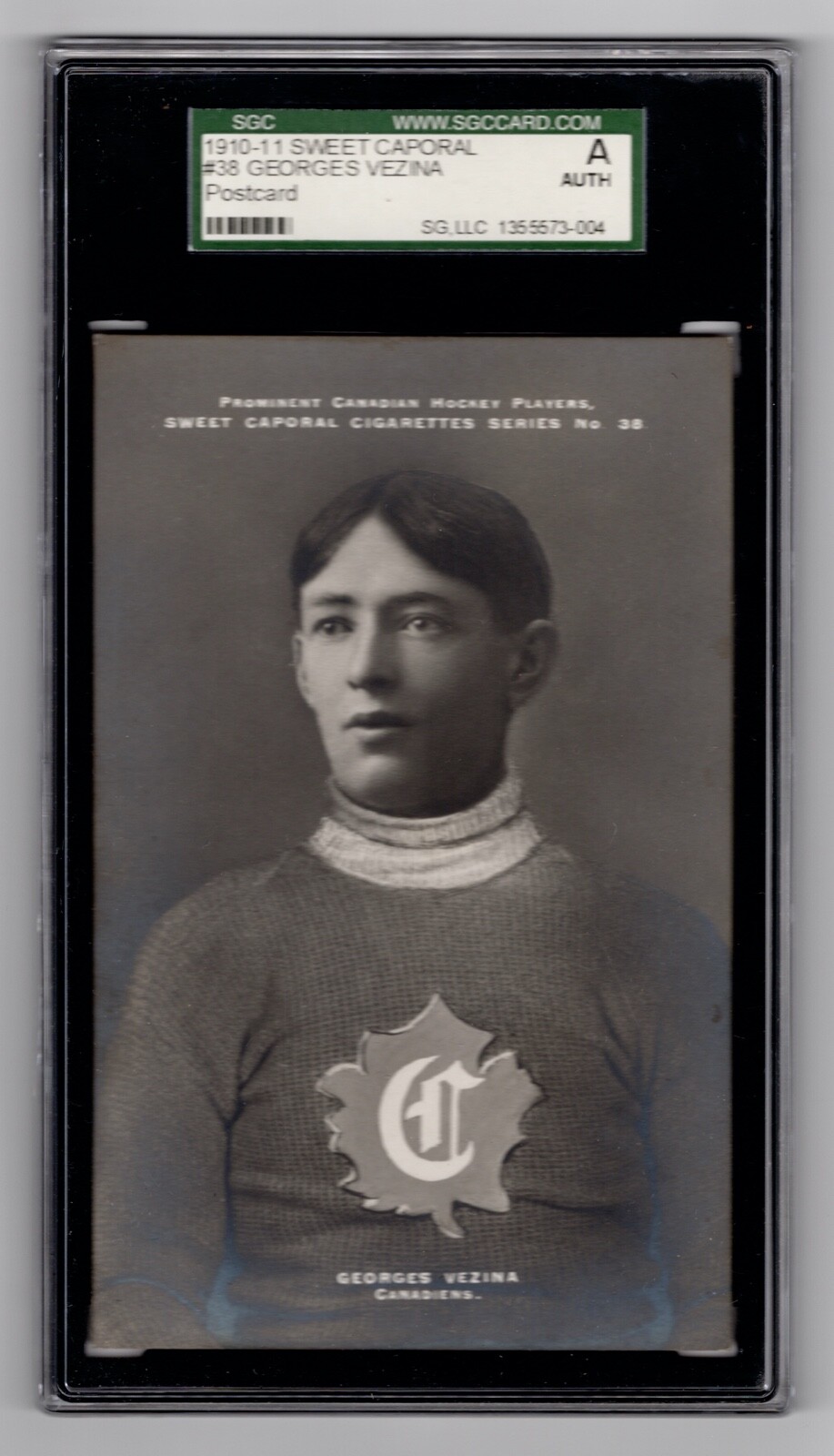SGC (Authentic) GEORGES VEZINA 1910 Sweet Caporal Card Postcard EXTREMELY RARE SGC (Authentic) GEORGES VEZINA 1910 Sweet Caporal Card Postcard EXTREMELY RARE