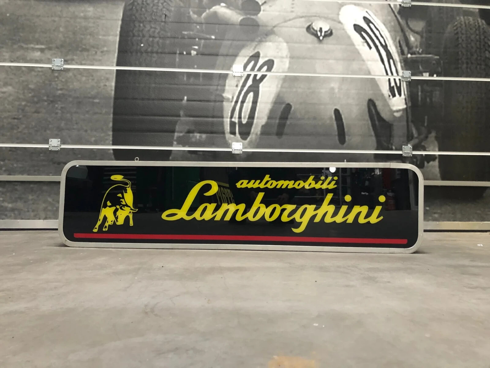 1976 Lamborghini official dealership showroom vintage illuminated sign 1976 Lamborghini official dealership showroom vintage illuminated sign