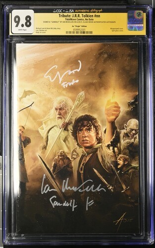 CGC 9.8 LOTR Tribute: J.R.R. Tolkien - Double Signed By Gandalf And Frodo Actors CGC 9.8 LOTR Tribute: J.R.R. Tolkien - Double Signed By Gandalf And Frodo Actors