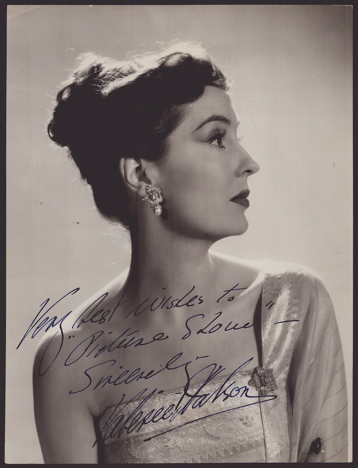 VALERIE HOBSON - AUTOGRAPHED INSCRIBED PHOTOGRAPH