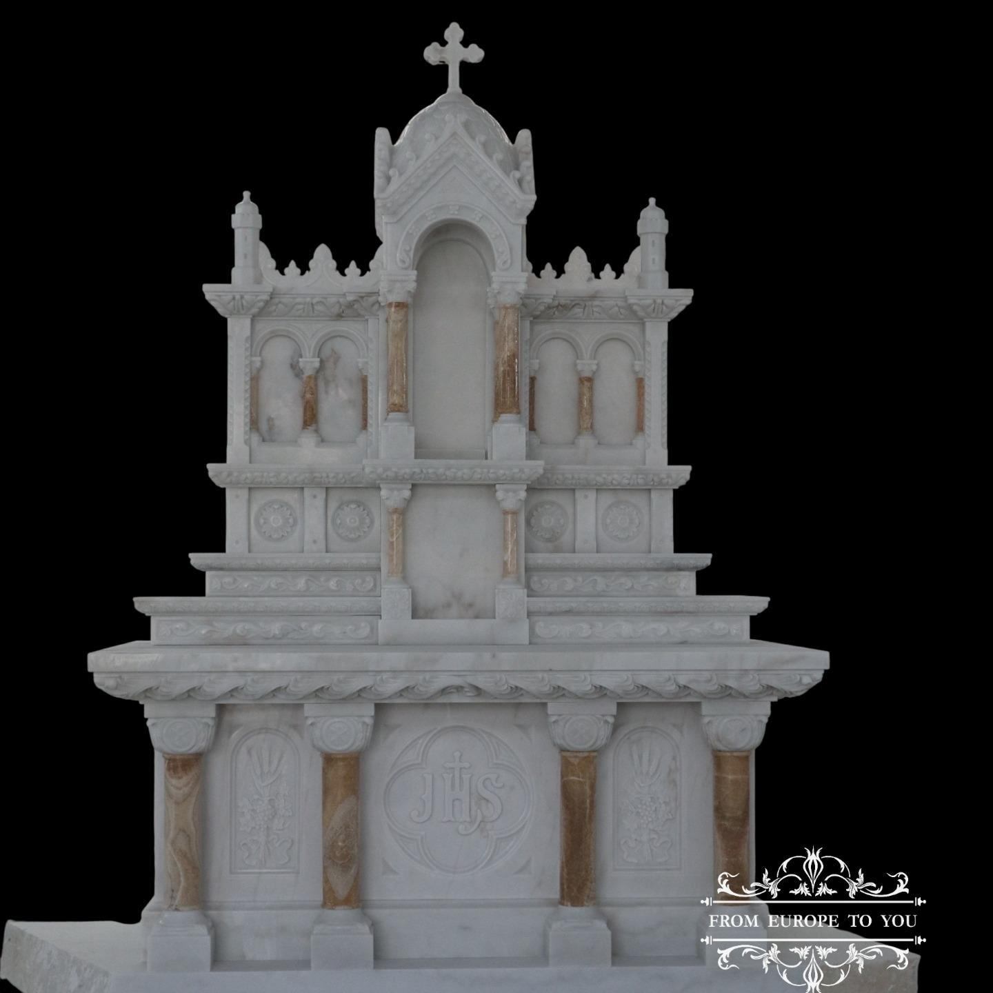 BEAUTIFUL CARVED RELIGIOUS CHURCH CHURCH ALTAR - TF439