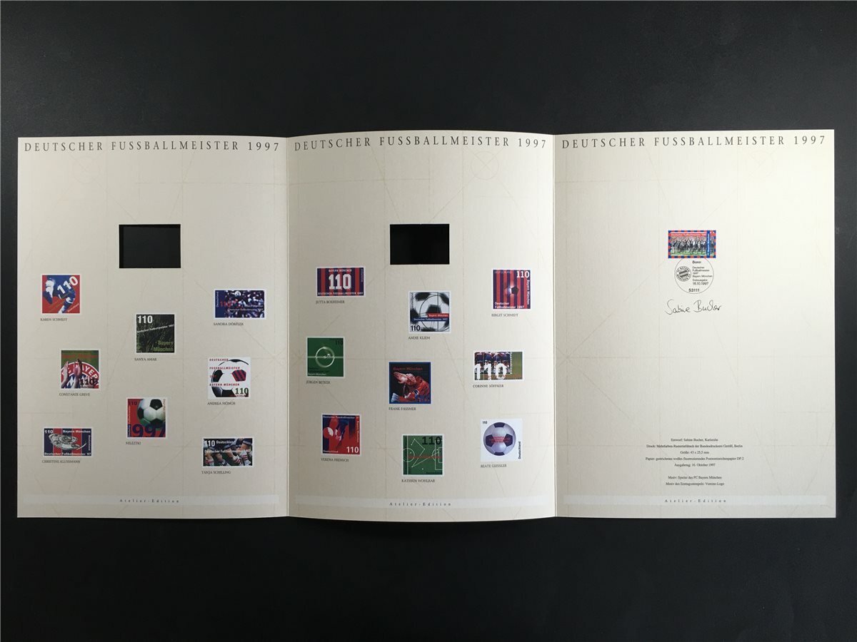ART EDITION 1997/29 FC BAYERN MUNICH FCB MUNICH SOCCER FOOTBALL