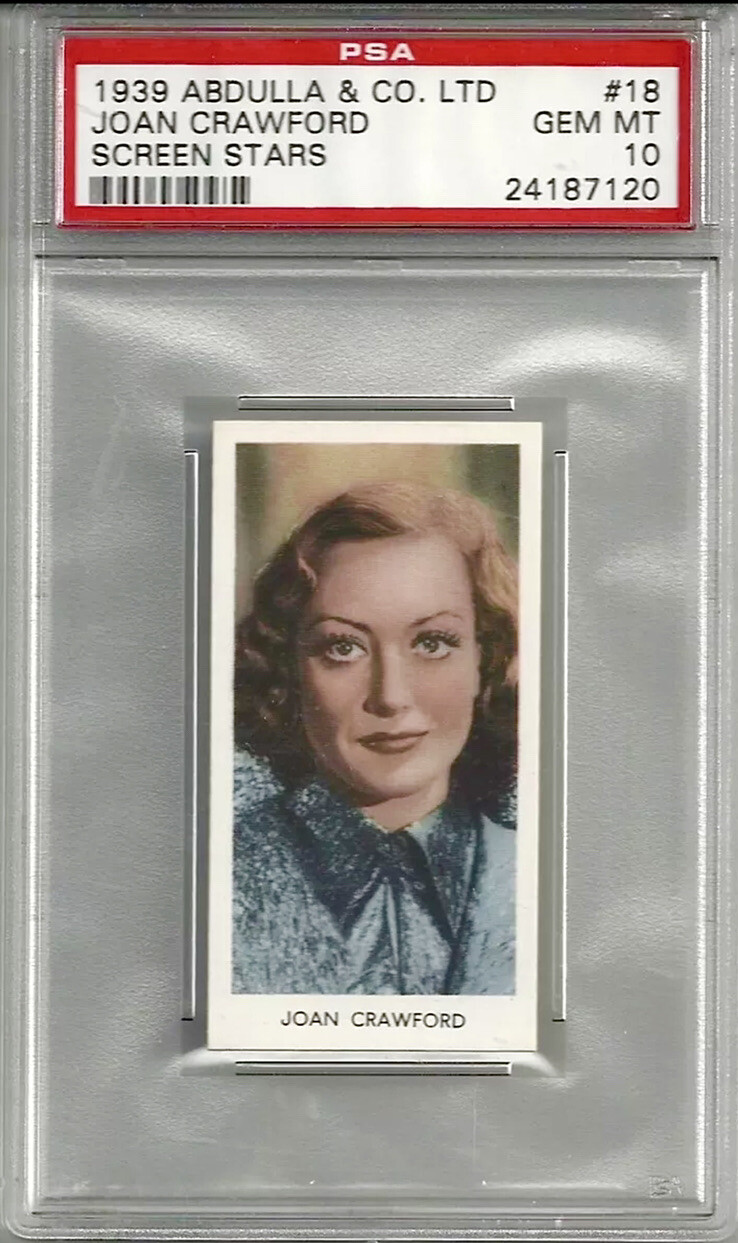 1939 ABDULLA JOAN CRAWFORD PSA 10 *RARE* ((OSCAR WINNER)) **HIGHEST GRADED** 1939 ABDULLA JOAN CRAWFORD PSA 10 *RARE* ((OSCAR WINNER)) **HIGHEST GRADED**
