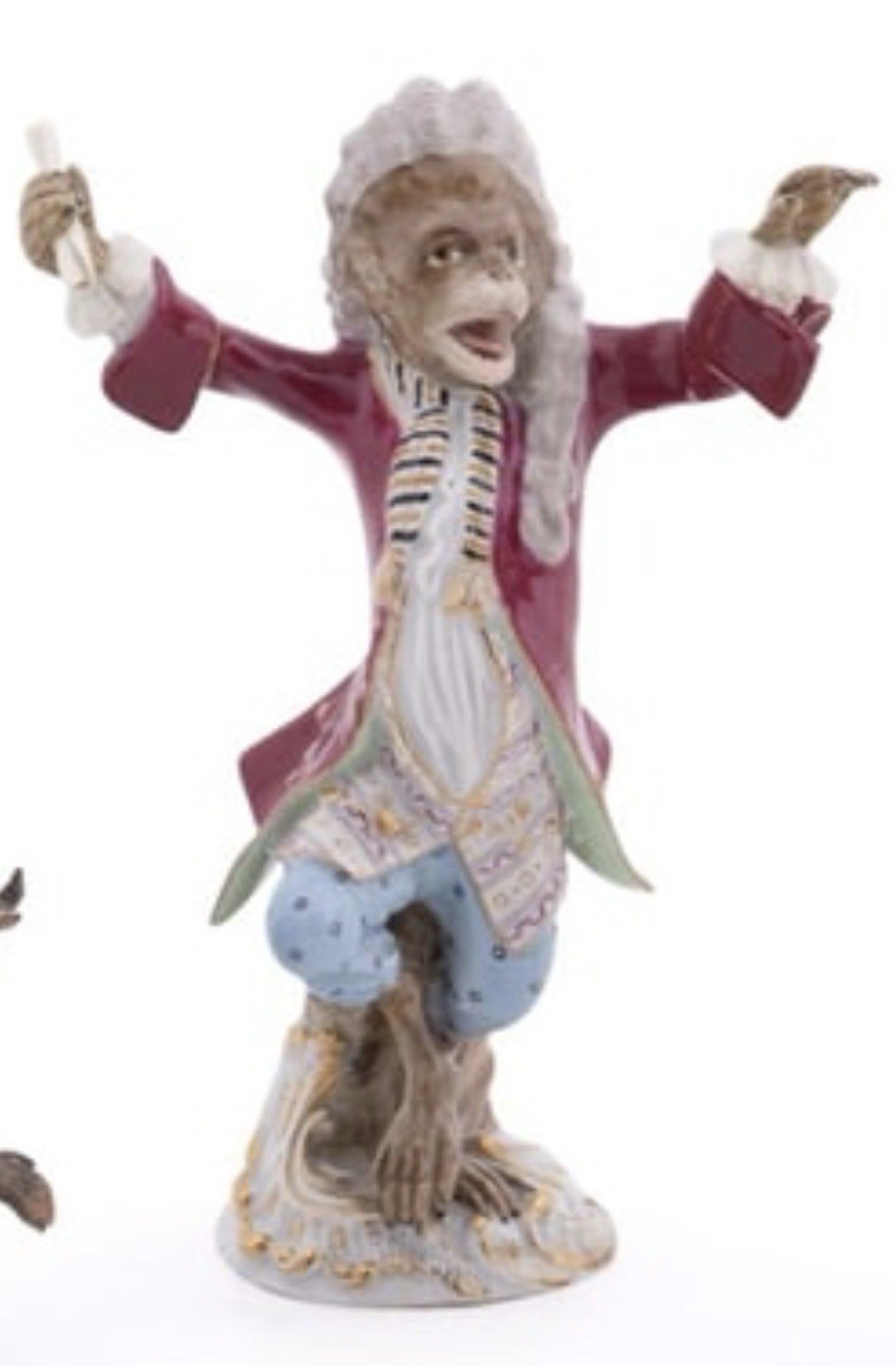 Extremely Rare 18th Century Meissen Monkey Band Conductor Only One On The Market Extremely Rare 18th Century Meissen Monkey Band Conductor Only One On The Market