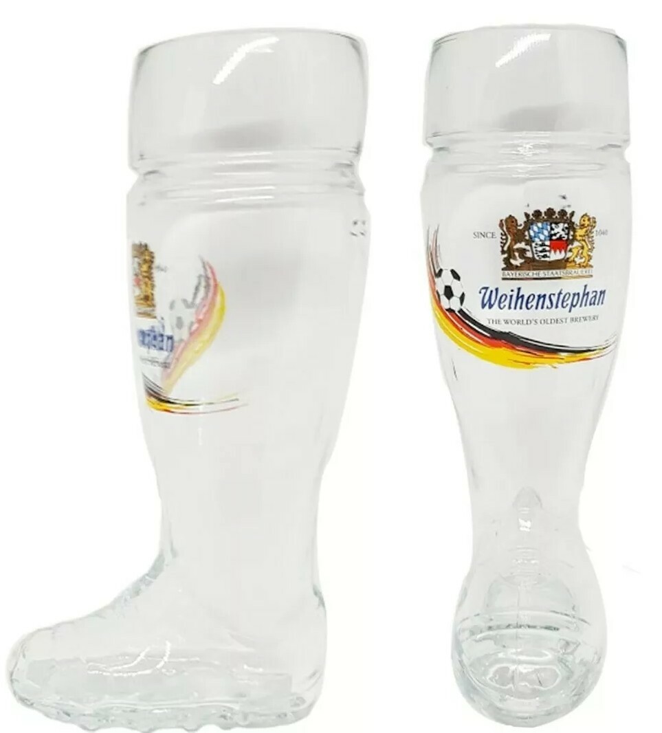 Weihenstephaner 2006 German Football World Cup 1  Beer Boot Glass BNWOB MAN CAVE