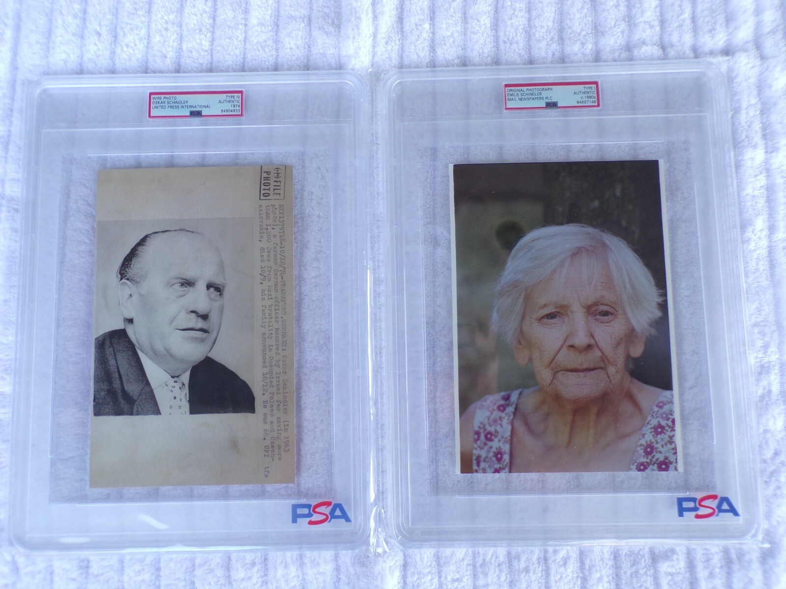 OSKAR & EMILIE SCHINDLER PSA AUTHENTICATED PHOTO WORLD WAR II HOLOCAUST HEROES OSKAR & EMILIE SCHINDLER PSA AUTHENTICATED PHOTO WORLD WAR II HOLOCAUST HEROES