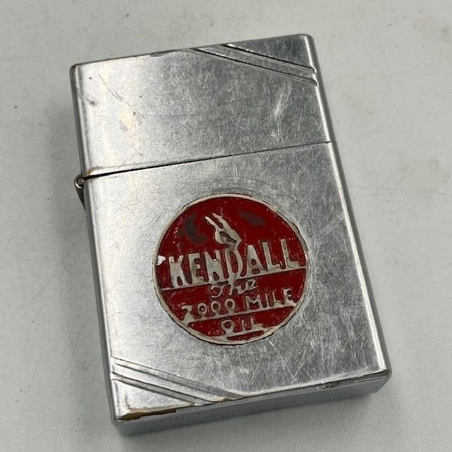 Rare 1936-37 Zippo Square Model Lighter Kendall Metaliq Diagonal Line Vintage Rare 1936-37 Zippo Square Model Lighter Kendall Metaliq Diagonal Line Vintage