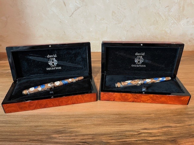 David Oscarson-Unique set of 2 - Copper Bronze Point  & Rollerball Instruments