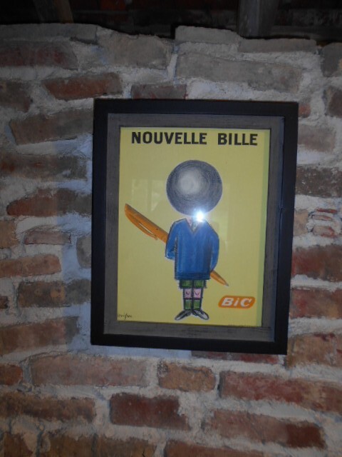 AUTHENTIC AND RARE OLD POSTER NEW BIC BALL BY RAYMOND SAVIGNAC. AUTHENTIC AND RARE OLD POSTER NEW BIC BALL BY RAYMOND SAVIGNAC.