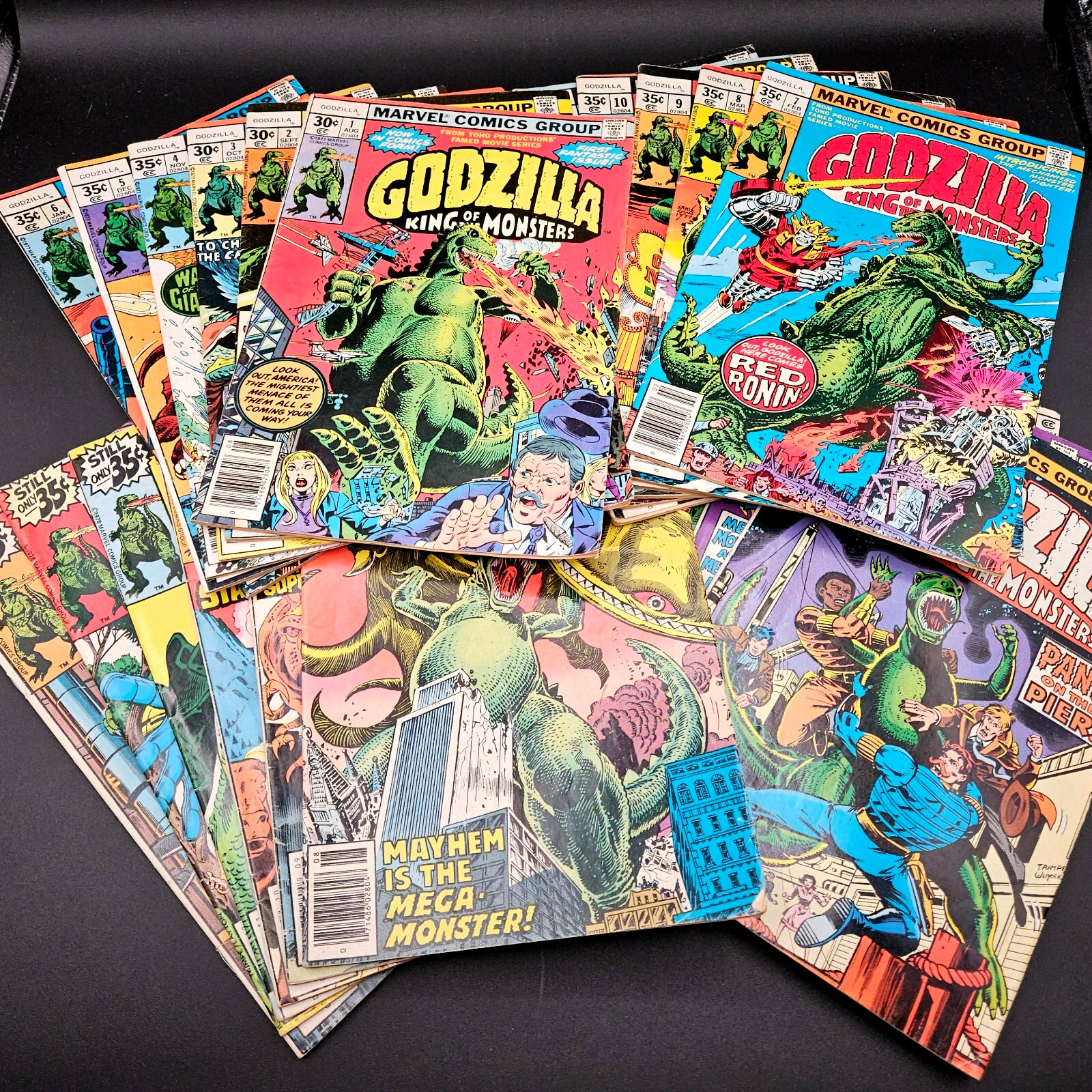 Vintage 1977 Godzilla Comic Book Lot 1-24 Complete Set Series Run Marvel