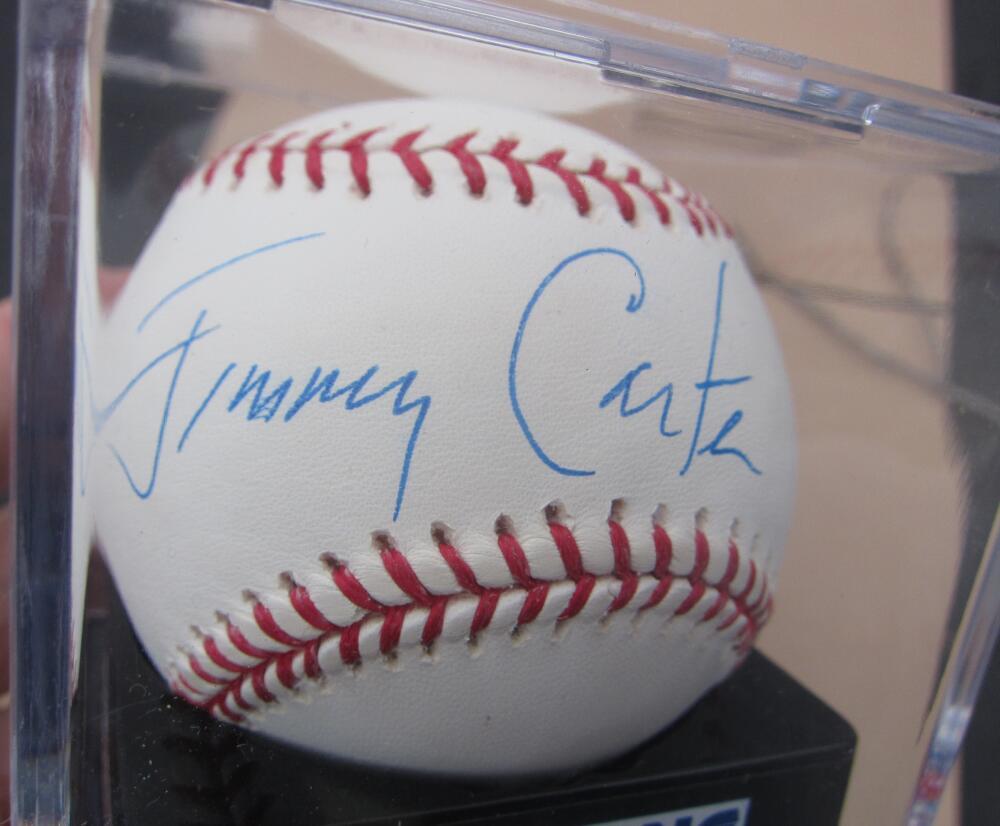 President Jimmy Carter Single Signed MLB Baseball Ball PSA/DNA 9.5 39th President Jimmy Carter Single Signed MLB Baseball Ball PSA/DNA 9.5 39th