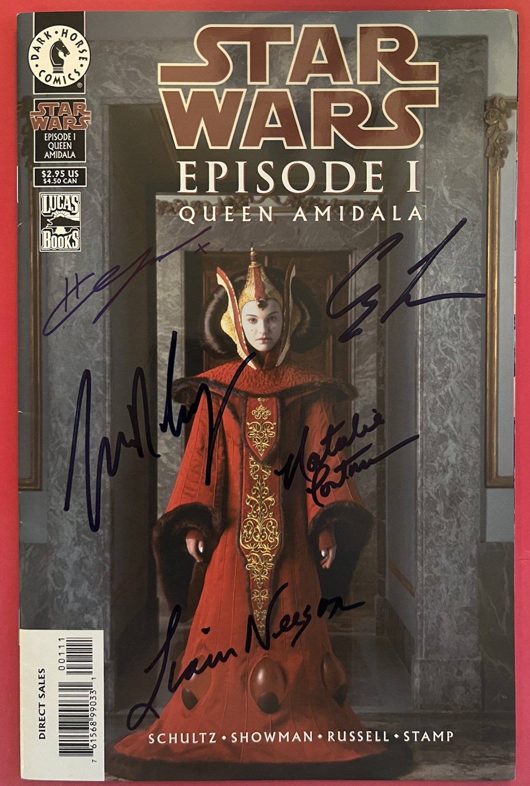 Star Wars: Queen Amidala - Comic Book Signed By Lucas, Neeson, Portman, McGregor